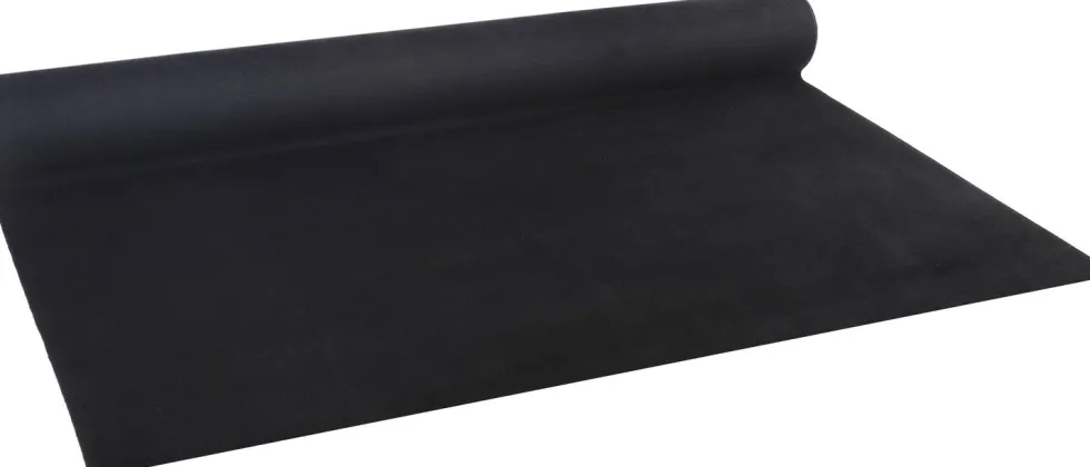 Vivant tafelloper Velvet Deluxe zwart 250 x 47 cm