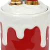 Voorraadpot Gingerbreadman rood D 12,5 H 23 cm