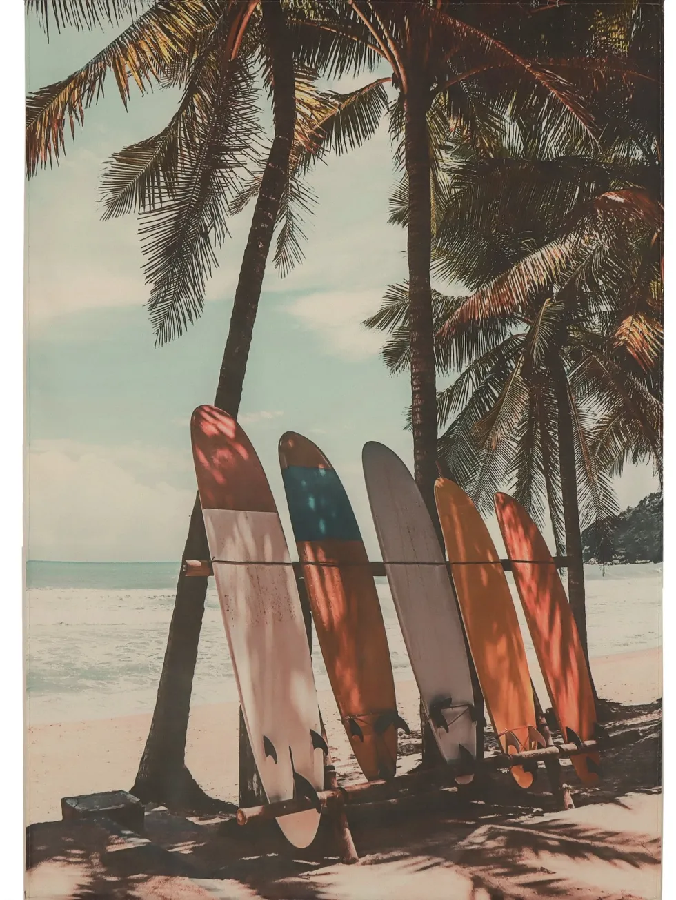 Wanddoek surfplank Mirthe multi 105 x 136 cm