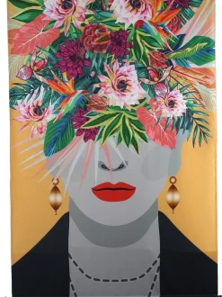 Wandkleed Face Flowers multi 105 x 136 cm
