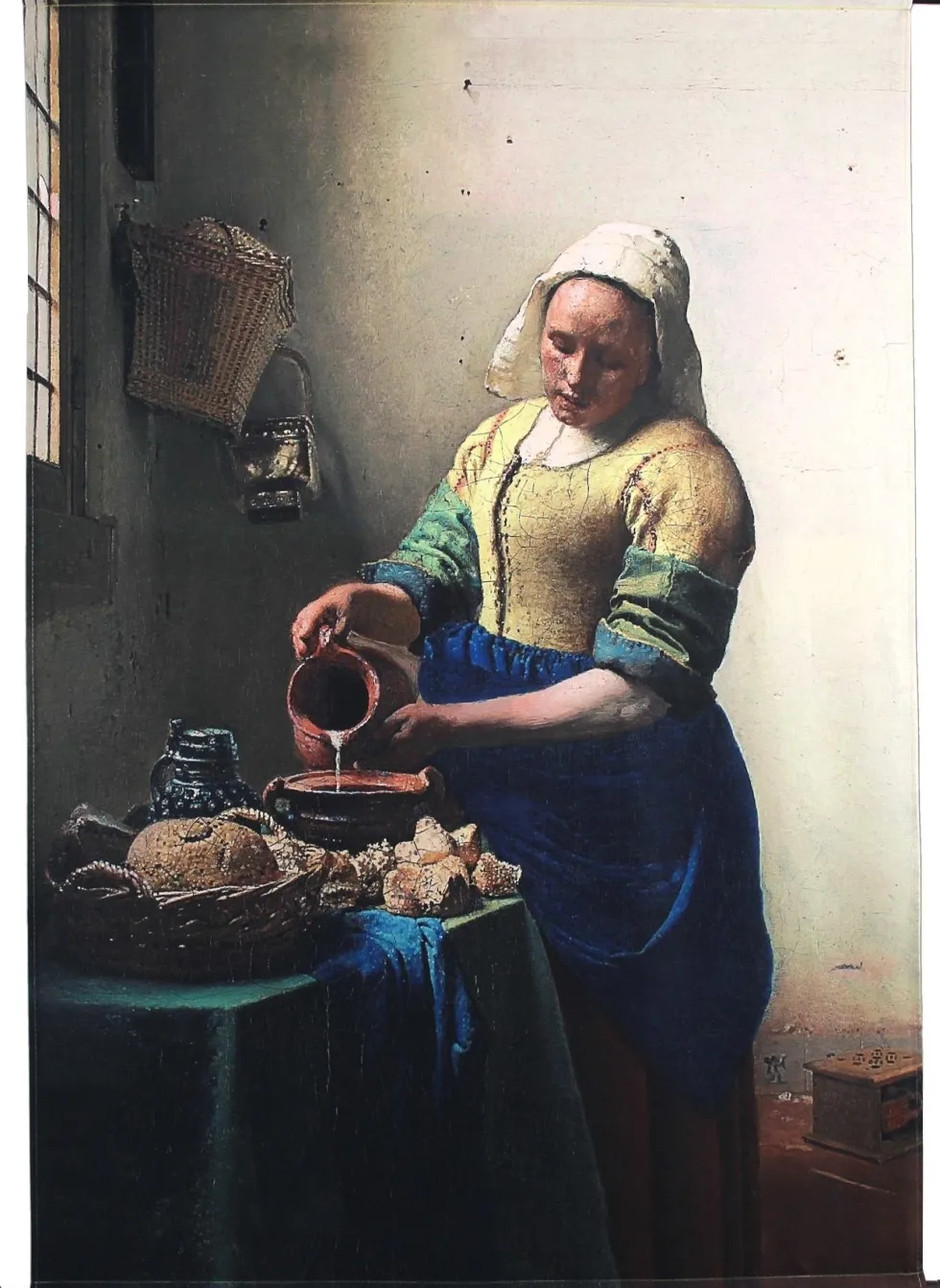 Wandkleed Melkmeisje multi 105 x 136 cm