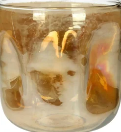 Waxinelichthouder Art goud D 17 H 17 cm