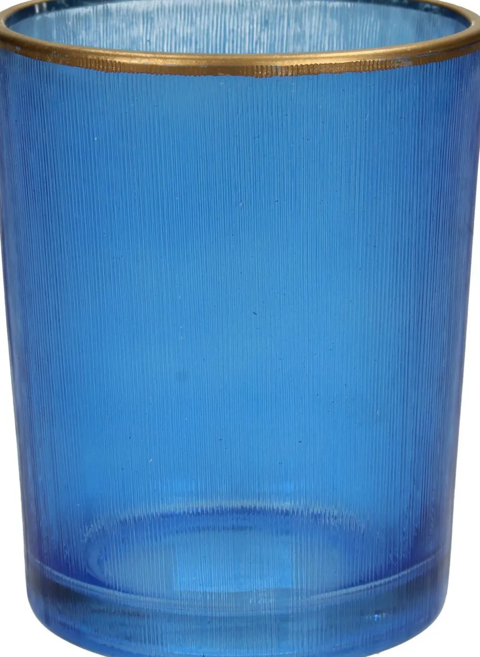 Waxinelichthouder blauw D 7,7 H 9,7 cm