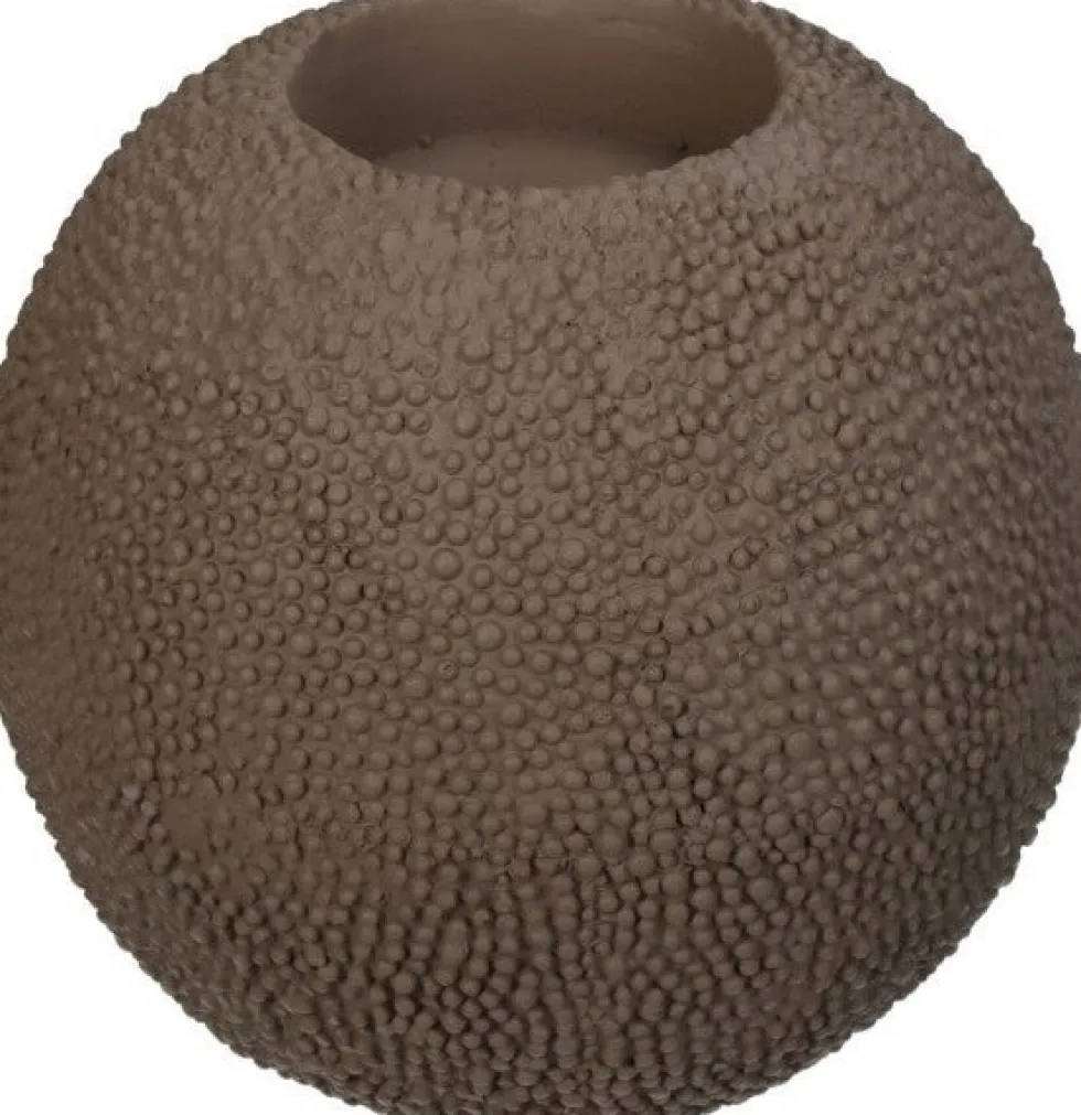 Waxinelichthouder Jeannette beige D 15 H 15 cm