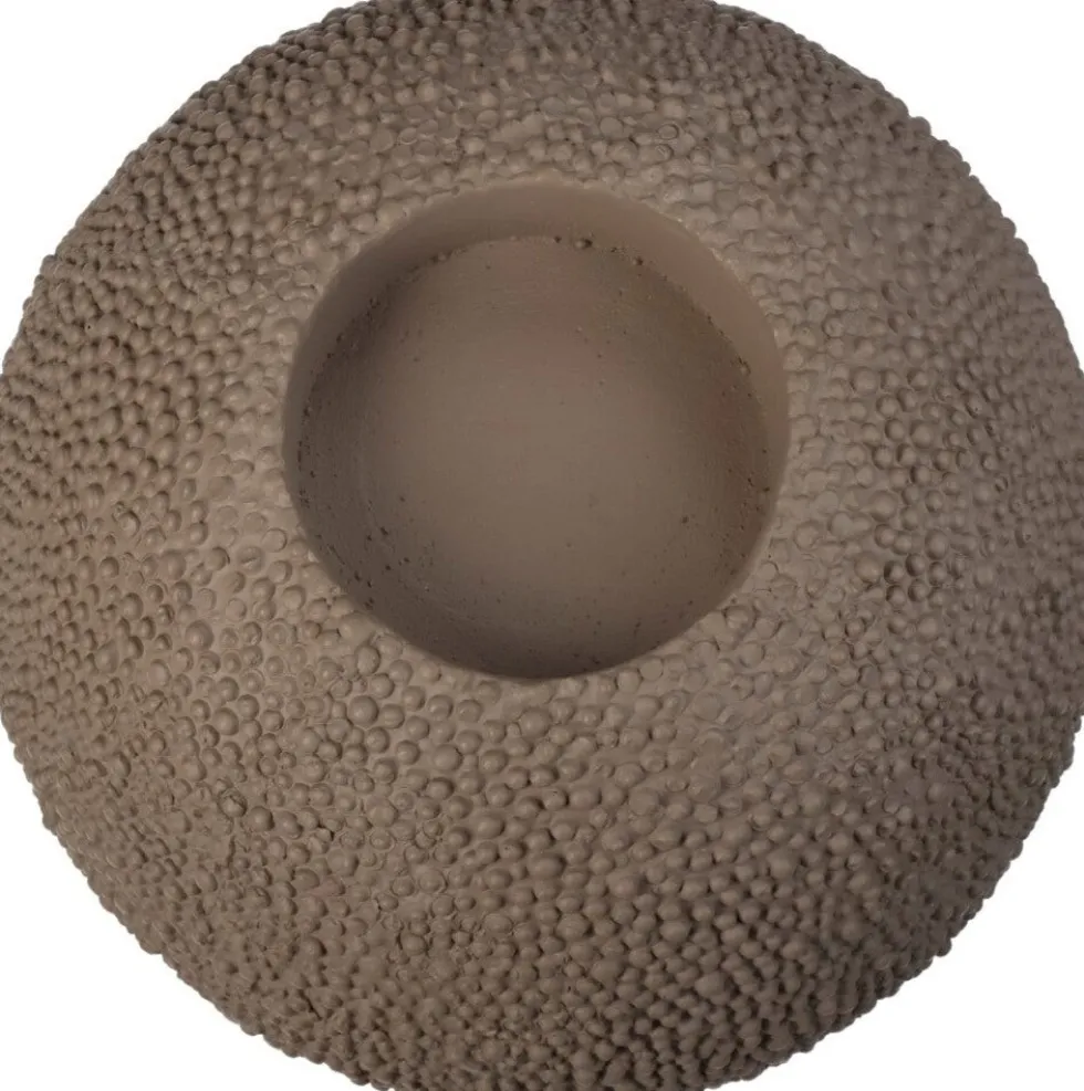 Waxinelichthouder Jeannette beige D 15 H 15 cm