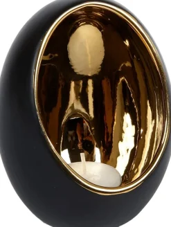Waxinelichthouder Pim goud D 11,5 H 15 cm