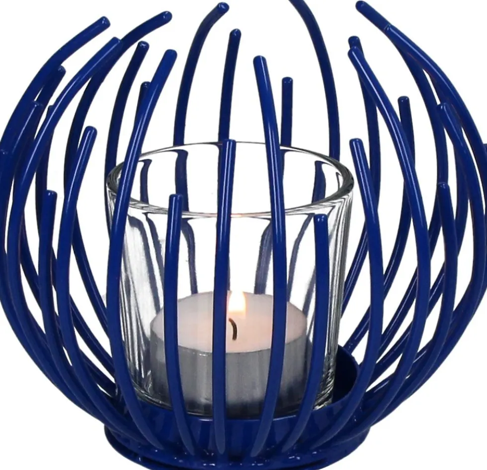 Waxinelichthouder Rei blauw D 11 H 11 cm