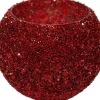 Waxinelichthouder Strass Bowl rood D 13,5 H 10 cm