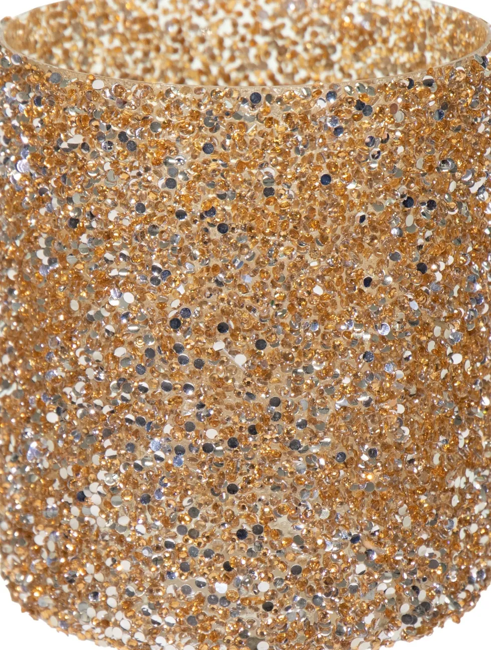 Waxinelichthouder Strass Lois goud D 13,5 H 15 cm