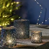Waxinelichthouder Strass Lois blauw D 8,5 H 8 cm