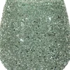 Waxinelichthouder Strass Lulu groen D 9,5 H 9 cm