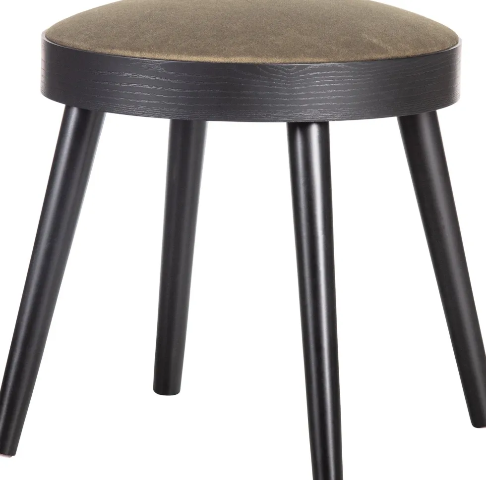 WOOOD kruk zwart D 38 H 38 cm
