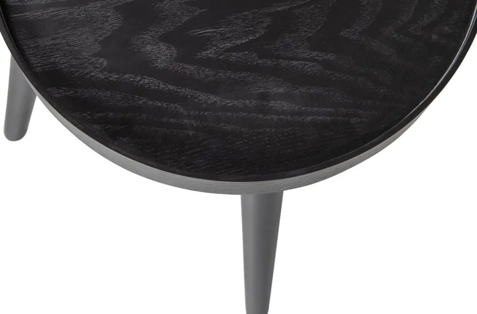 WOOOD kruk zwart D 38 H 38 cm