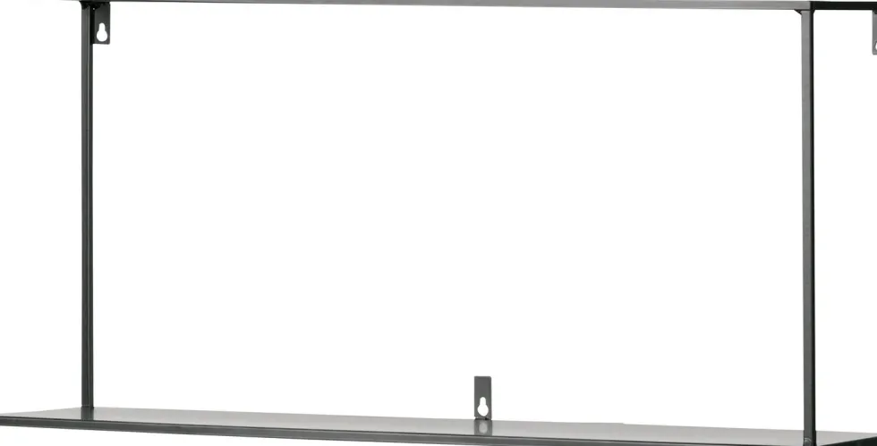 WOOOD wandplank zwart 35 x 100 x 20 cm