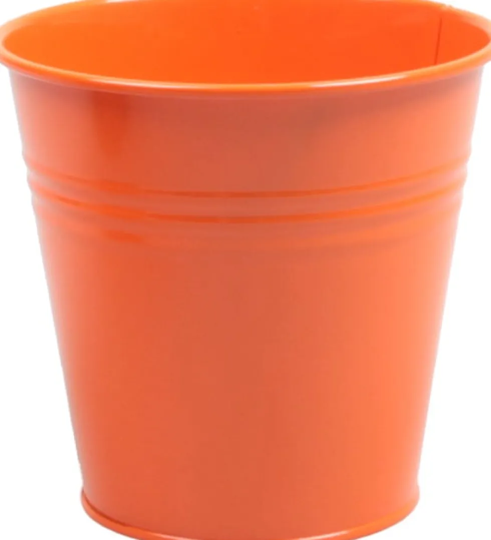 Zinc Collection bloempot Ella oranje 16 x 14 x 16 cm