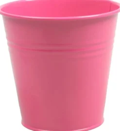 Zinc Collection bloempot Ella roze 11 x 11 x 10 cm