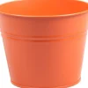 Zinc Collection bloempot Sanvi oranje 23 x 23 x 18 cm